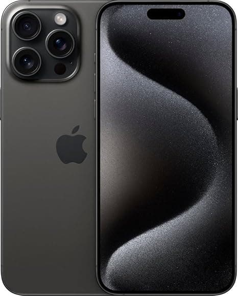 Apple iPhone 15 Pro Max, 512GB, Black Titanium - Unlocked (Renewed)